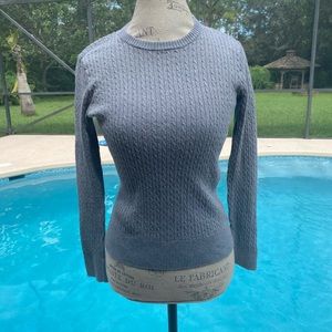 Grey Cable Knit Sweater